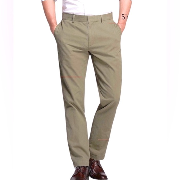Banana Republic Aiden Chino pant Tan Mens 36 X 32 Tailored Performance Neutral - Picture 1 of 13